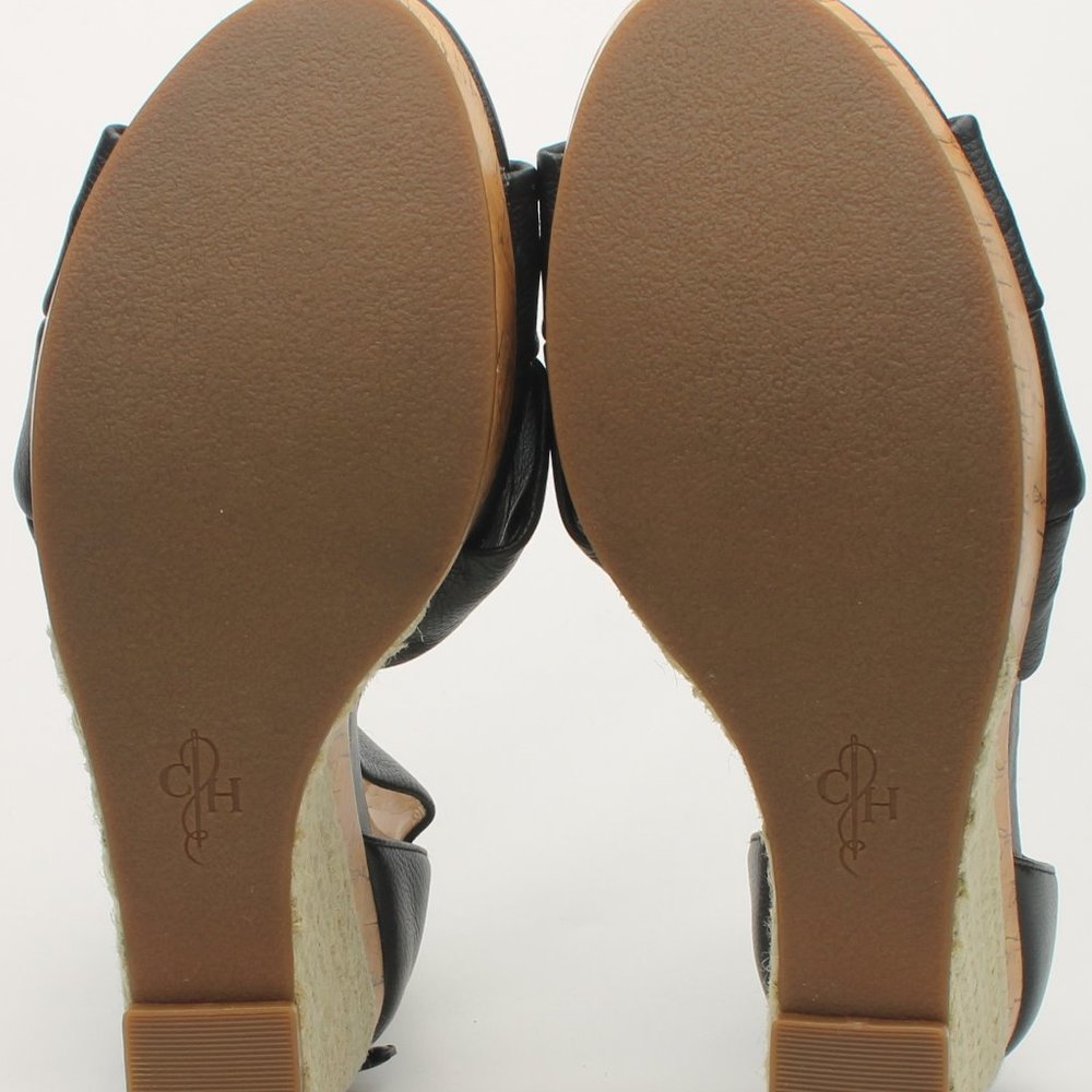 Cole Haan Crisscross Black Wedge Espadrille Sandle size 11B Like New - Picture 15 of 16